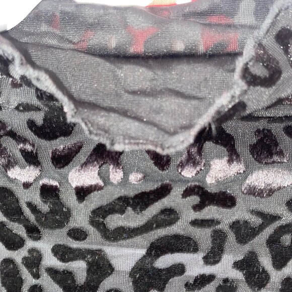 Velvet Sheer Leopard Bodysuit - Picture 3 of 11